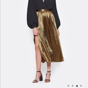 Joie silk slit skirt